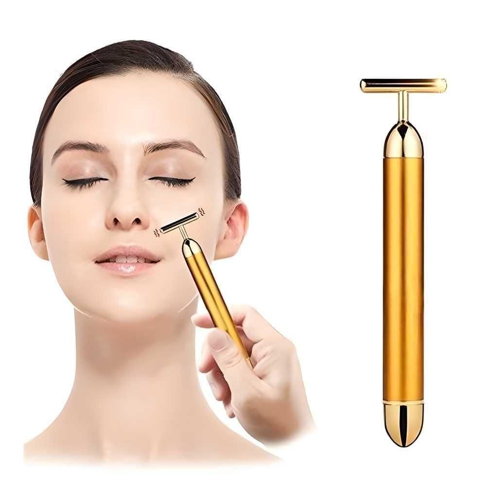 Golden Electric Facial Massager