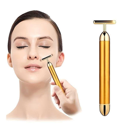 Golden Electric Facial Massager