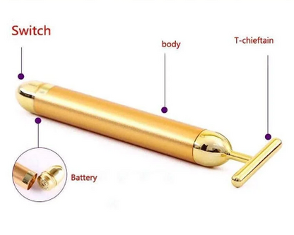 Golden Electric Facial Massager