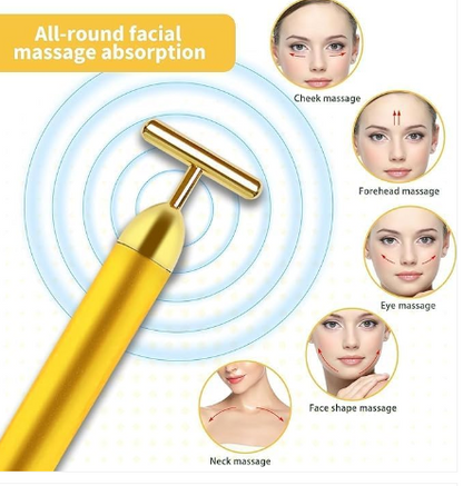 Golden Electric Facial Massager